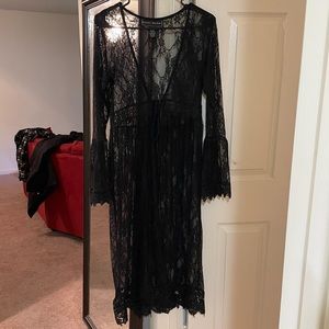 Whimsy goth witchy lace duster